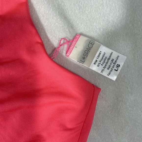 NEW $95 L Space Julia‎ Ring-Detail Bikini Top in Neon Pink {Sz Large ] #4044 - Picture 8 of 13